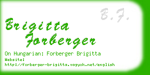 brigitta forberger business card